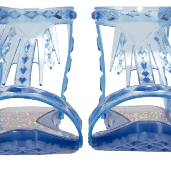 Disney Elsa Frozen Blue and Silver Kids Costume with Shoes - Picture 4 of 4